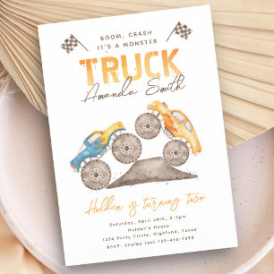 Monster Truck Birthday Party Invitation