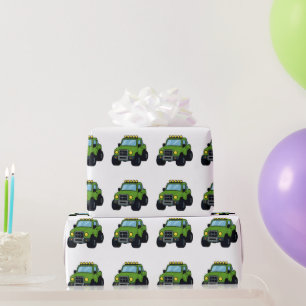 Monster Truck Birthday Party Kids Wrapping Paper
