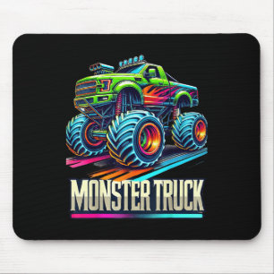 Monster Truck Birthday Party Retro Vintage Monster Mouse Pad