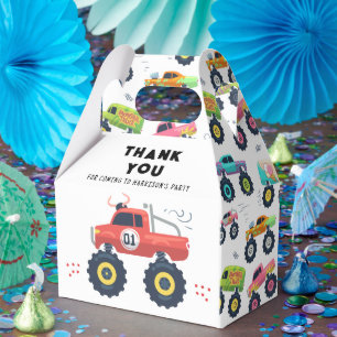 Monster Truck Birthday Thank You Kids Party Favour Box