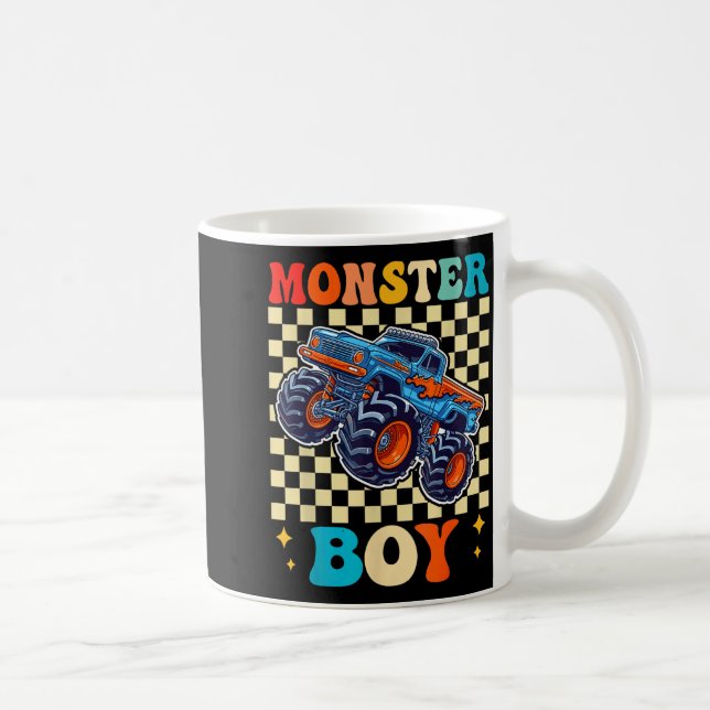 Monster Truck Boy Family Matching Monster Trucks B Coffee Mug (Right)