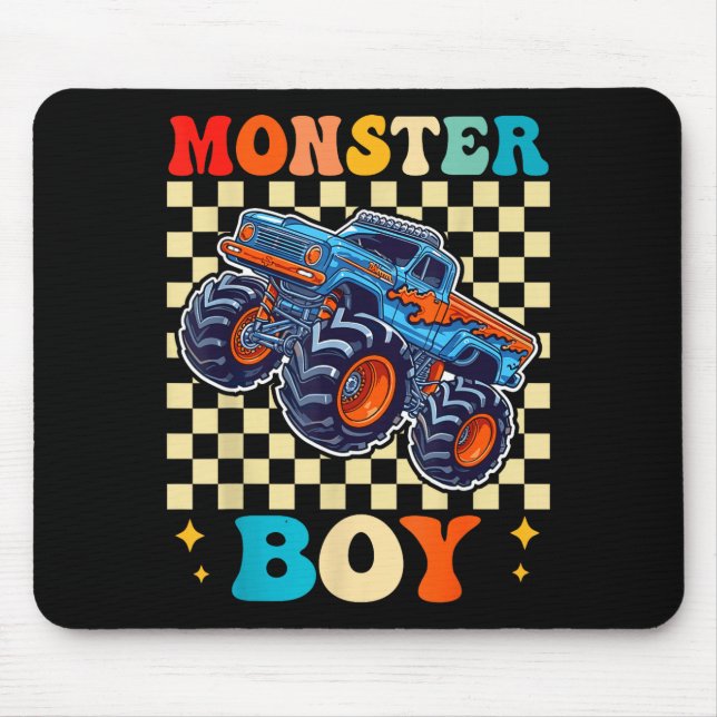 Monster Truck Boy Family Matching Monster Trucks B Mouse Pad (Front)