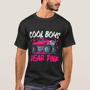 Monster Truck Breast Cancer Awareness Cool Boys T-Shirt