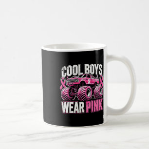 Monster Truck Breast Cancer Awareness Cool Boys We Coffee Mug