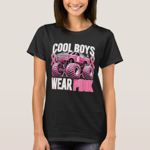 Monster Truck Breast Cancer Awareness Cool Boys We T-Shirt