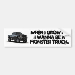 monster truck bumper sticker