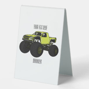 Monster truck cartoon illustration