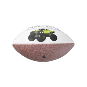 Monster truck cartoon illustration football
