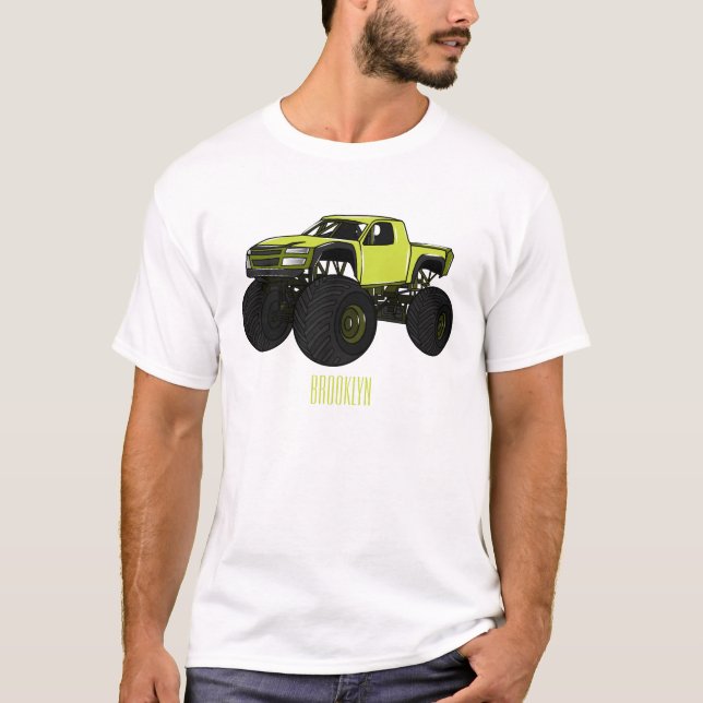 Monster truck cartoon illustration T-Shirt (Front)