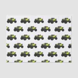 Monster truck cartoon illustration tissue paper