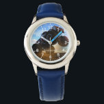Monster Truck Children's Watch<br><div class="desc">Photo of a monster truck on its rear wheels.  Text can be modified.</div>