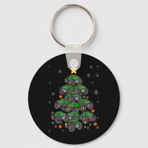 Monster Truck Christmas Tree Xmas Boys Toddler Kid Key Ring