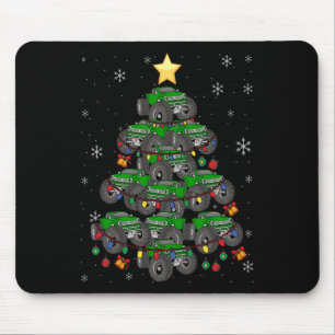 Monster Truck Christmas Tree Xmas Boys Toddler Kid Mouse Pad