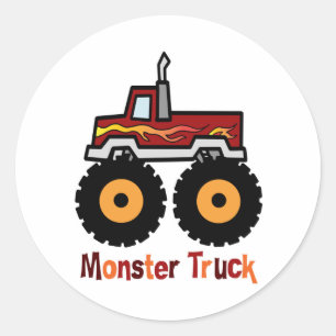 Monster Truck Classic Round Sticker