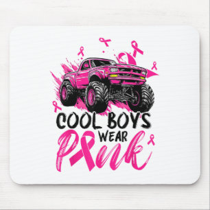 Monster Truck Cool Boys Wear Nk Breast Cancer Awar Mouse Pad