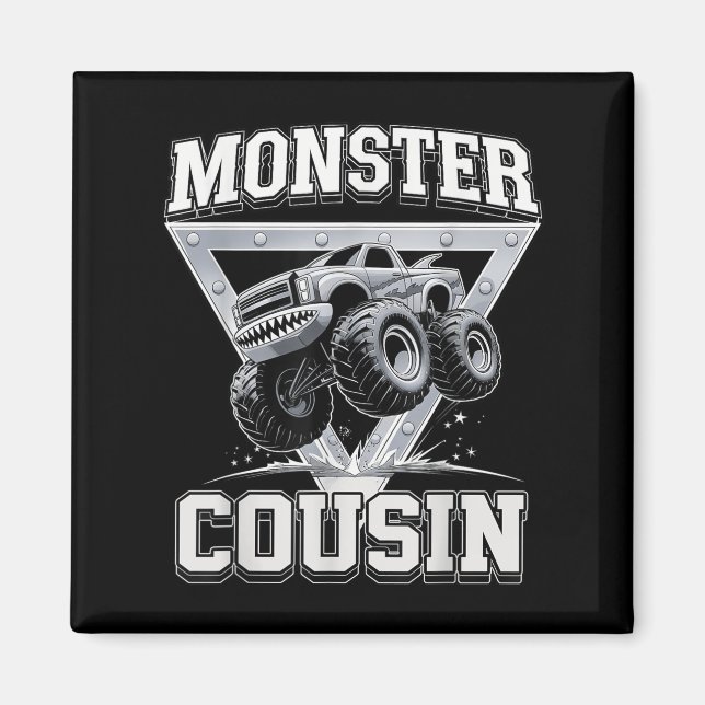 Monster Truck Cousin Fathers Day Monster Truck Are Magnet (Front)