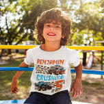 Monster Truck Crushing 5 - 5th Birthday T-Shirt<br><div class="desc">Cool monster truck "Crushing 5" boy's name 5th birthday design.</div>