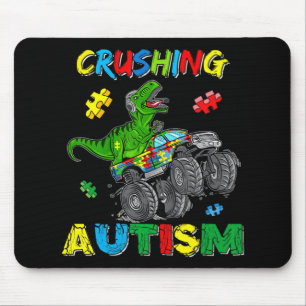 Monster Truck Crushing Austim Autism Awareness TR Mouse Pad