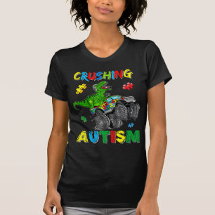 Monster Truck Crushing Austim Autism Awareness TR T-Shirt