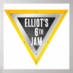 Monster Truck Custom Name Logo  Poster