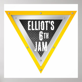 Monster Truck Custom Name Logo  Poster