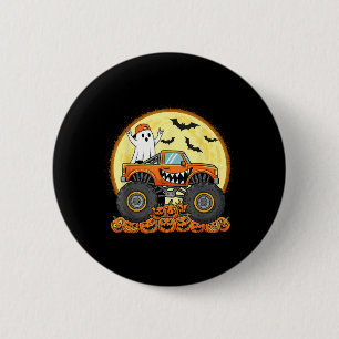 Monster Truck Cute Boo Pumpkin Funny Halloween Kid 6 Cm Round Badge