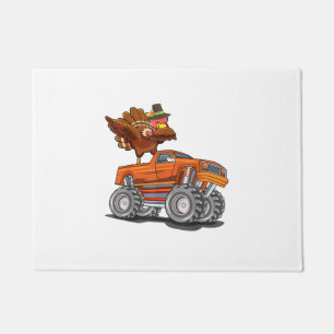 Monster Truck Dabbing Turkey Hooray Happy Thanksgi Doormat