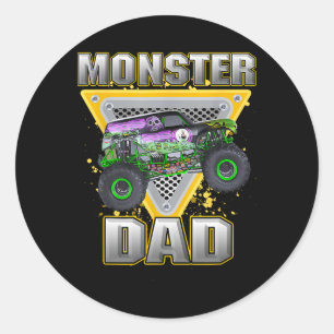 Monster Truck Dad Fathers Day Monster Truck Are My Classic Round Sticker