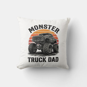 Monster Truck Dad Vintage Off Road Graphic_1 Cushion