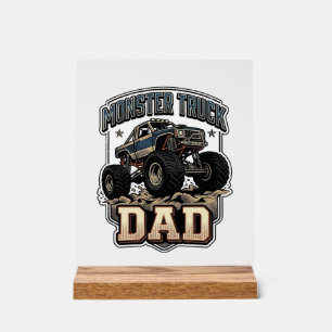 Monster Truck Dad Vintage Vector Shirt Design_1 Acrylic Sign