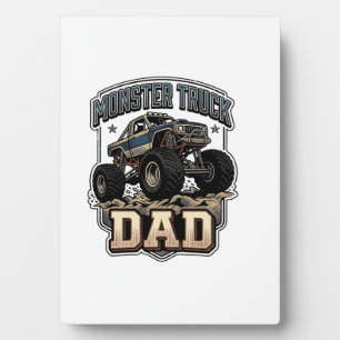Monster Truck Dad Vintage Vector Shirt Design_1 Plaque