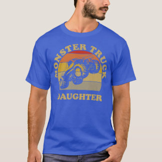Monster Truck Daughter Vintage Retro Back To Schoo T-Shirt