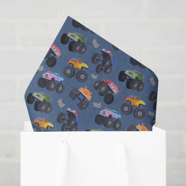 Monster Truck Decoupage Tissue Paper (Gift Bag)