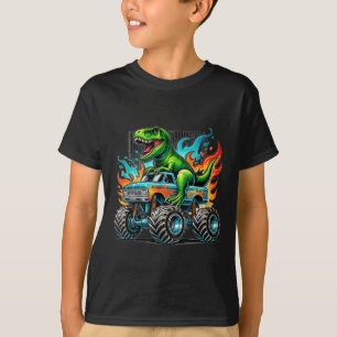 Monster Truck Dinosaur Birthday Party Monster Truc T-Shirt