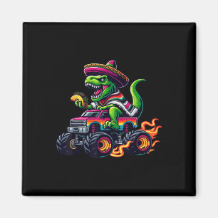 Monster Truck Dinosaur Taco Sombrero Kids Boys Cin Magnet