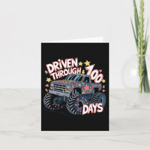 Monster Truck Driven Through 100 Days Of School Pr Card