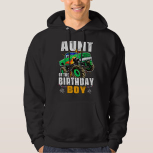 Monster Truck Family Matching Aunt Of The Birthday Hoodie