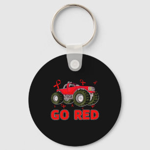 Monster Truck February Heart Disease Awareness Mon Key Ring