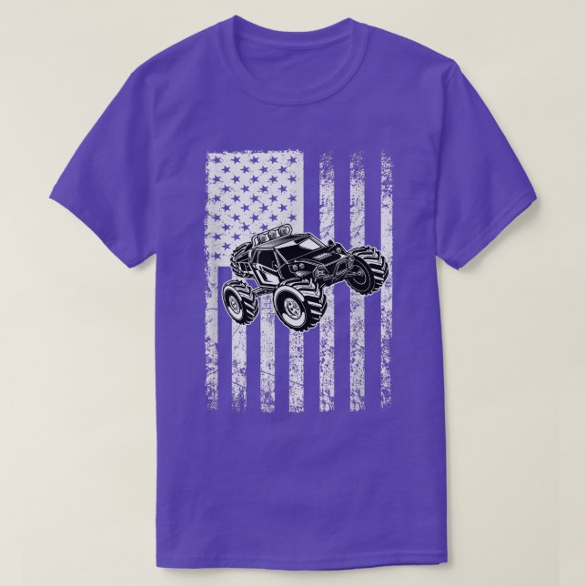 Monster truck flag - monster truck outfit  T-Shirt (Design Front)
