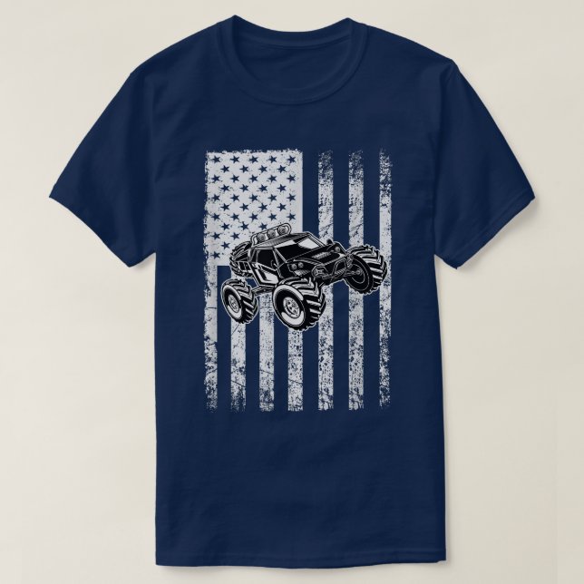 Monster truck flag - monster truck outfit  T-Shirt (Design Front)
