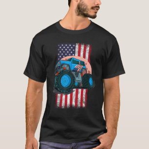 Monster Truck For Boys Girls Toddlers Cool Usa Fla T-Shirt
