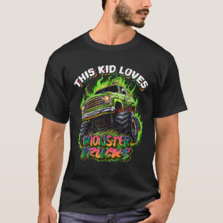 Monster Truck for Toddlers Kids Monster Truck Vint T-Shirt