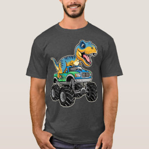 Monster Truck Funny Design Riding T Rex Lover Anim T-Shirt