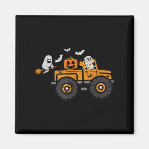 Monster Truck Ghost Pumpkin Halloween Costume Boy Magnet