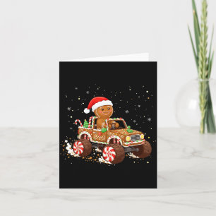 Monster Truck Gingerbread Cookie Baking Christmas Card