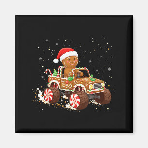 Monster Truck Gingerbread Cookie Baking Christmas Magnet