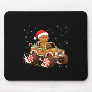 Monster Truck Gingerbread Cookie Baking Christmas Mouse Pad