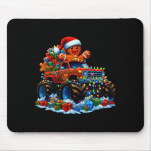 Monster Truck Gingerbread Man Funny Christmas Baki Mouse Pad