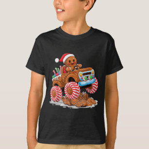 Monster Truck Gingerbread Man Funny Christmas Baki T-Shirt