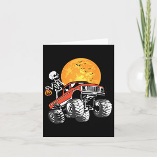 Monster Truck Halloween Boys Truck Pumpkin Card